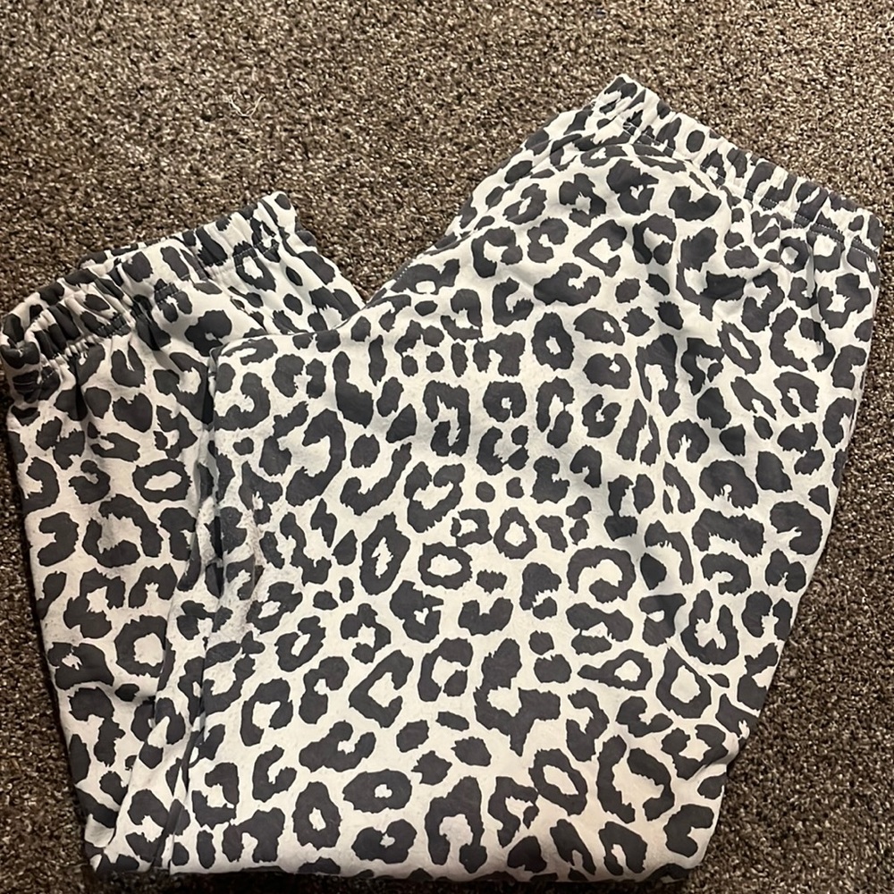 Cheetah print sweatpants